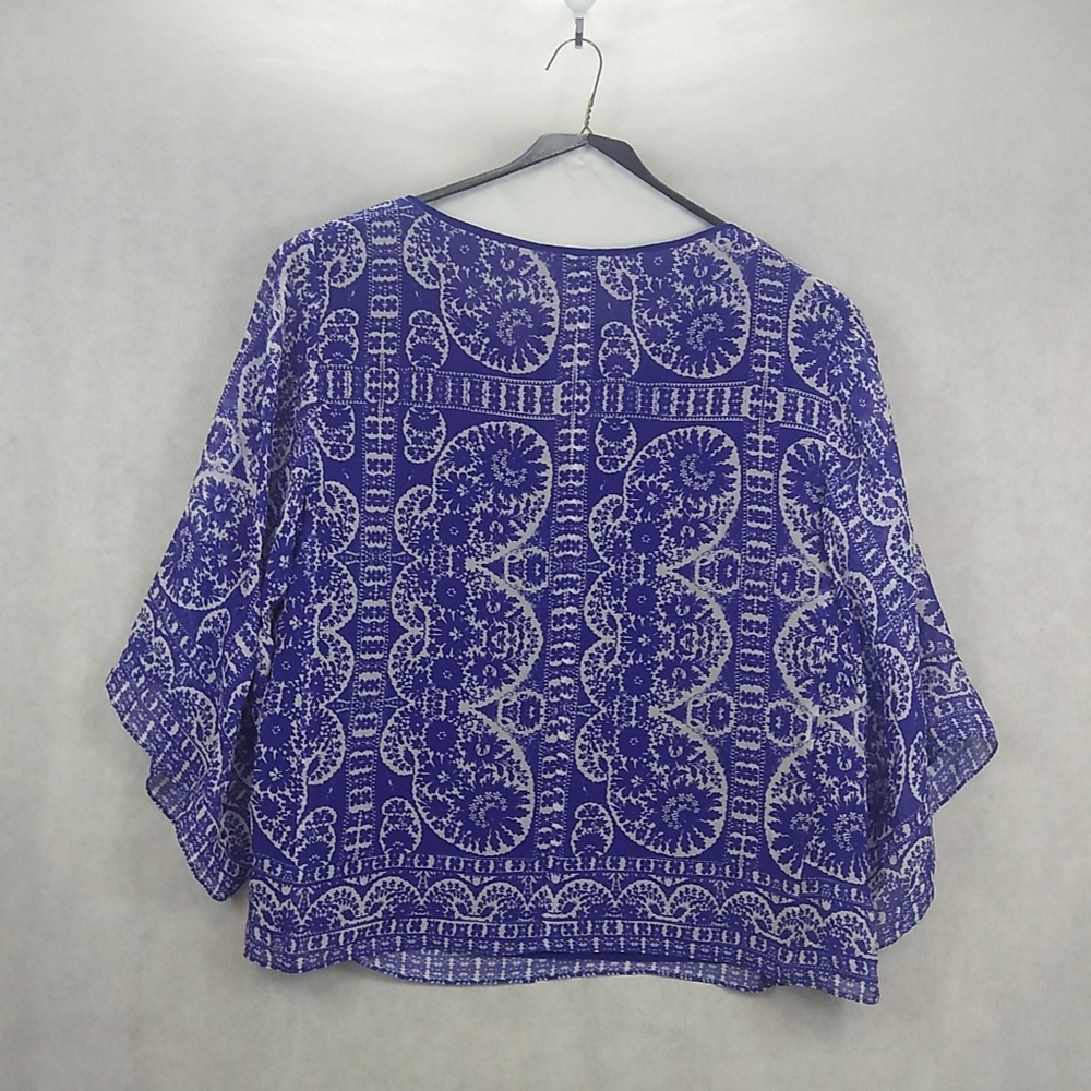 Nanette Lepore
Printed Silk Split-Neck Top Large - Picture 5 of 10